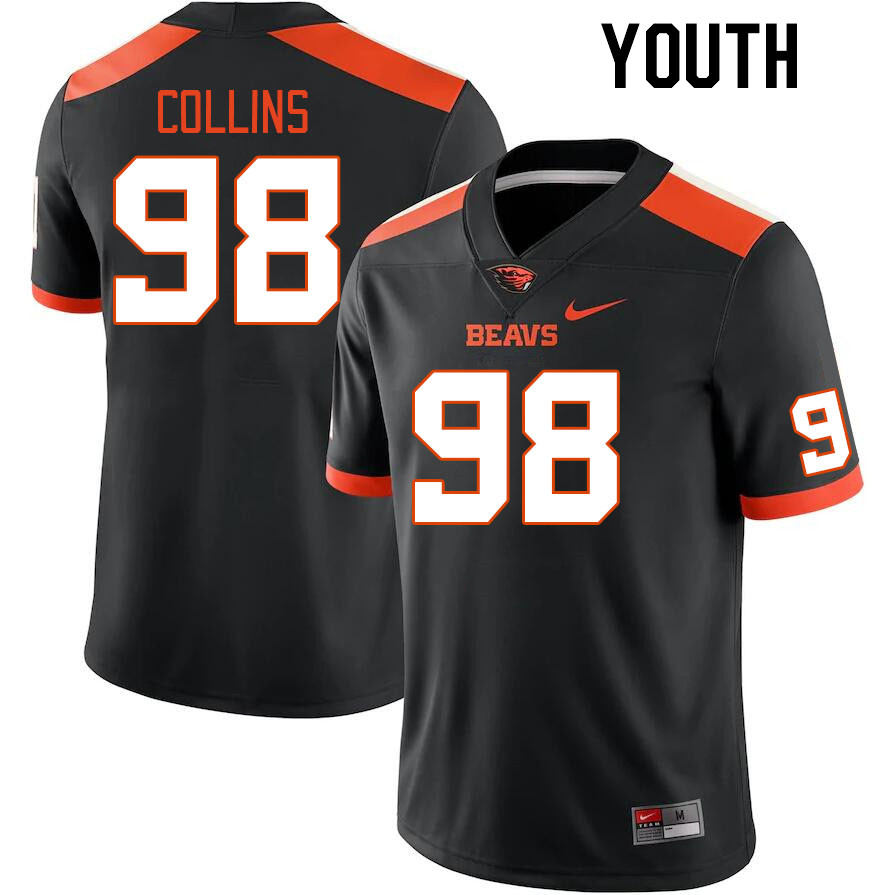 Youth #98 Thomas Collins Oregon State Beavers College Football Jerseys Stitched Sale-Black